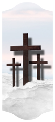 DARAY-C-106-WT Three Crosses (Clouds) White